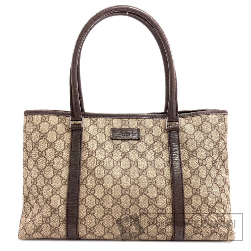 Gucci GG Supreme Tote Bag Brown
